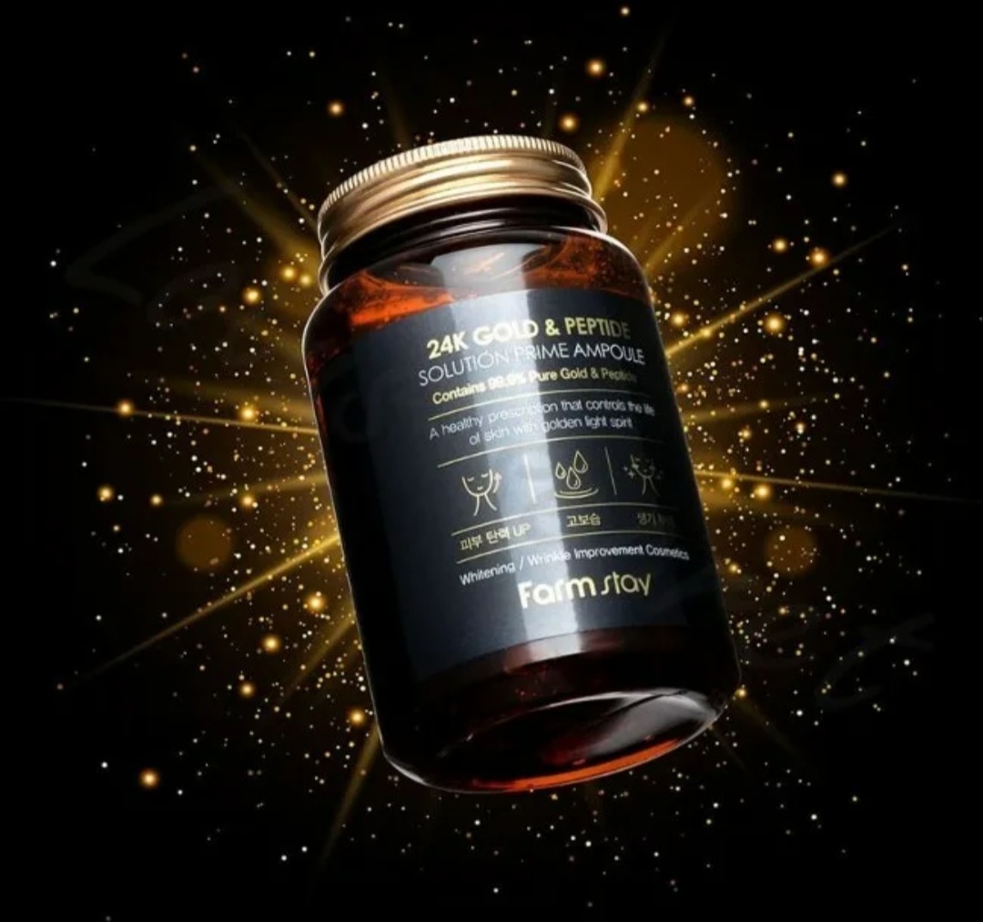 Сыворотка с пептидами. Farmstay 24k Gold Peptide solution Prime Ampoule. Антивозрастная ампульная сыворотка Farmstay 24k Gold & Peptide solution Prime Ampoule. Farmstay сыворотка ампульная с 24k золотом и пептидами. [Farmstay] ампульная сыворотка 24k Gold & Peptide solution Prime Ampoule 250мл.